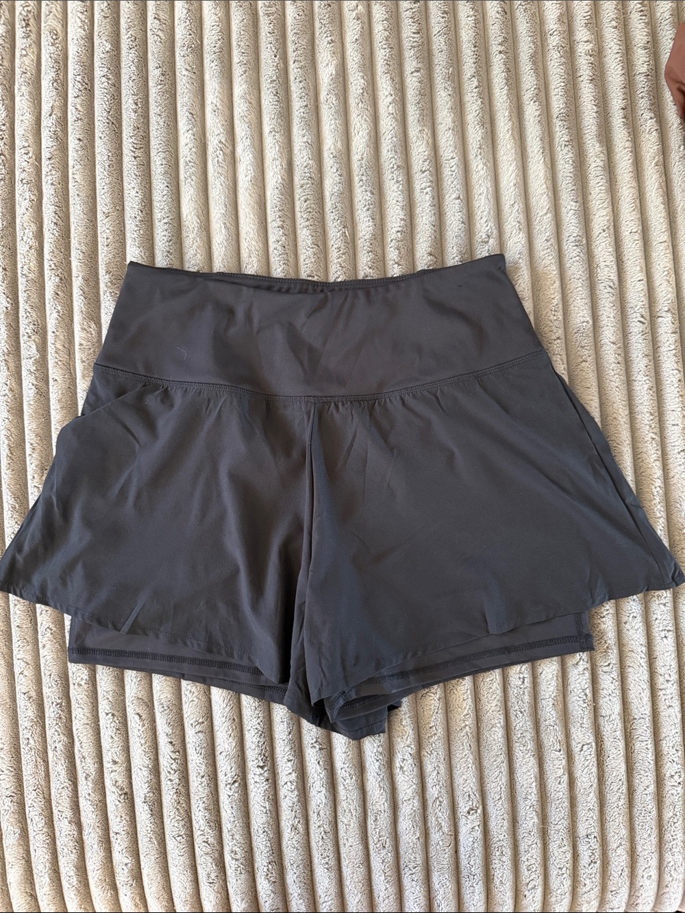 High-Waist Black Skort Shorts for Women